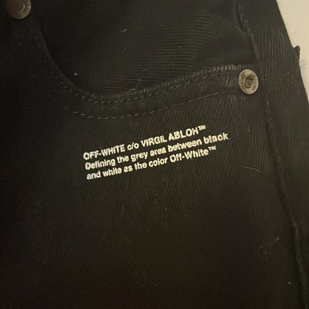 Off_White c/o Virgil Abloh Black Denim Pants - Picture 3 of 4